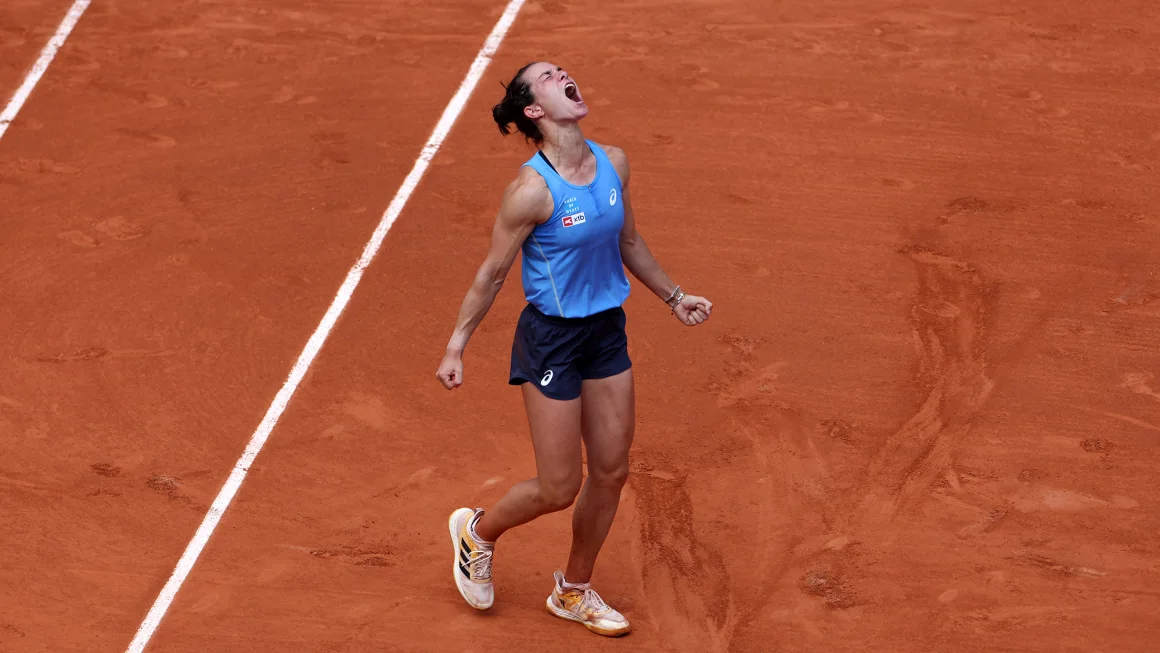 🎾法网女单1/4决赛：外卡选手布瓦松2-0安德烈耶娃，爆冷挺进四强